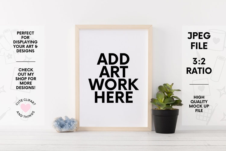 Frame Mock Up | Cute Crystal Wall Art Mock Up