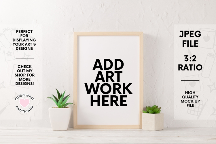 Frame Mock Up | Cute and Simple Wall Art Mock Up