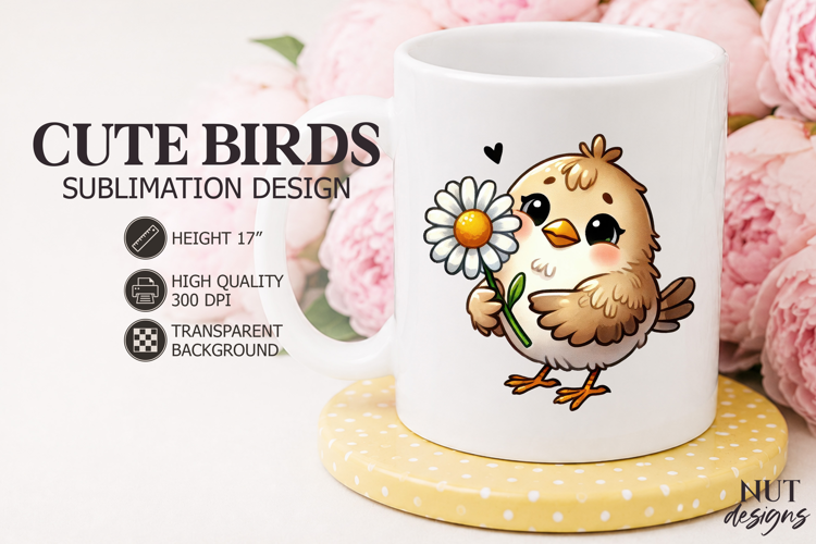 Summer sublimation Cute Chick Daisy Sublimation