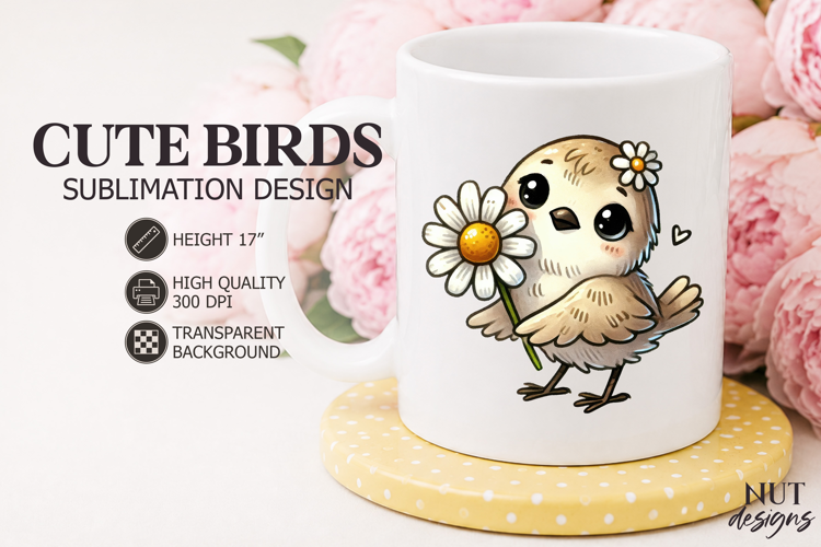 Summer sublimation Cute Chick Daisy Sublimation