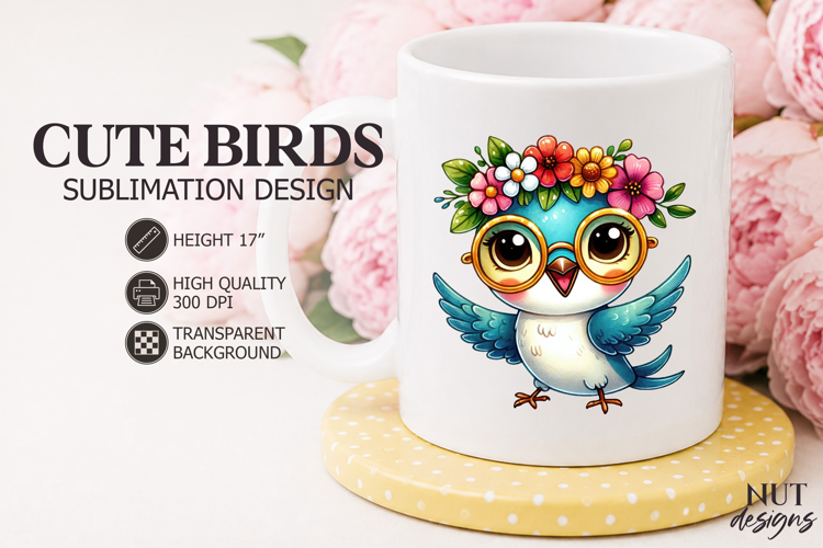 Summer sublimation Cute Floral Swallow Sublimation