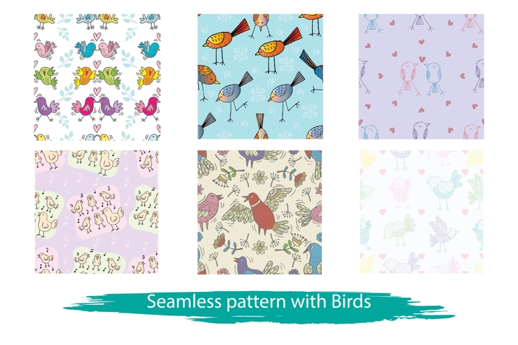 Birds pattern background
