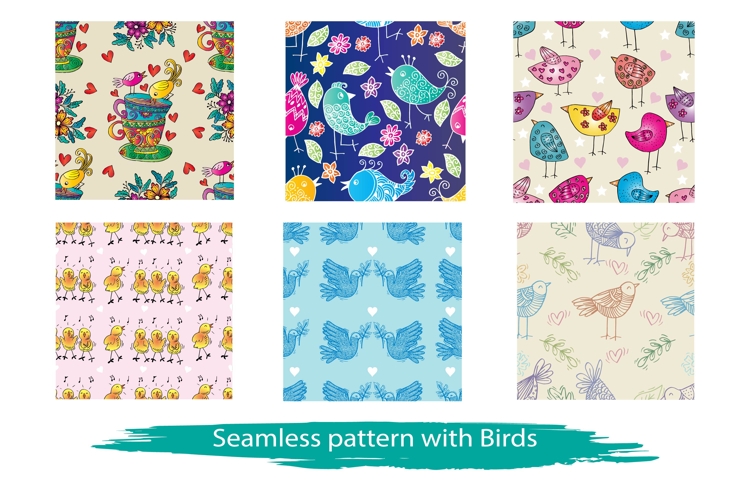 Birds pattern background