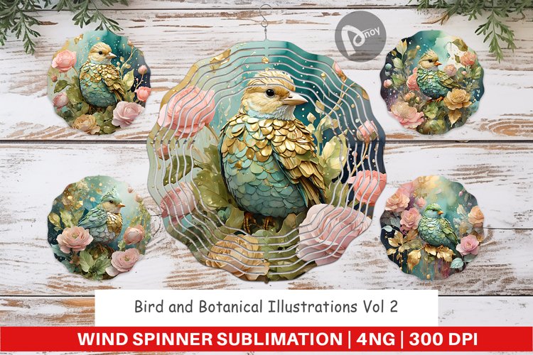 Wind Spinner Bird and Botanical