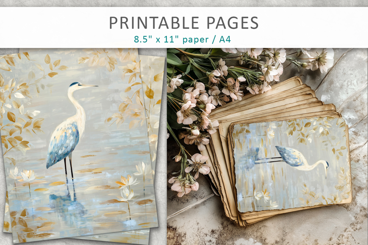 bird digital paper, digital craft paper