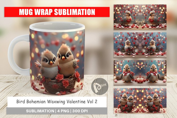 Mug sublimation design Bird Bohemian