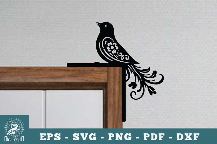 Bird Door Corner Lasercut SVG