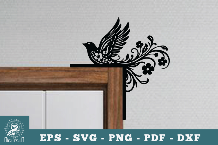 Bird Door Corner Lasercut SVG