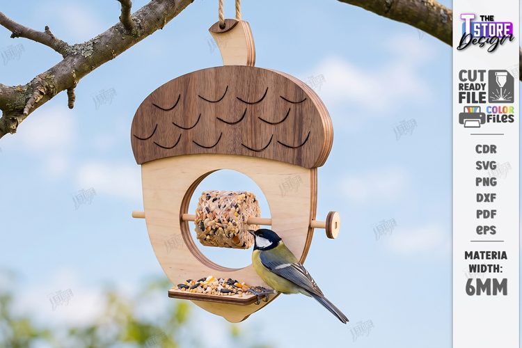 Window Bird Feeder Laser Cut | Hanging Birdfeeder Station