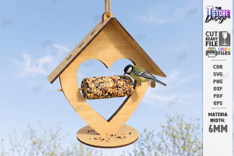 Bird Feeder Laser Cut | Hanging Birdfeeder Station | Garden