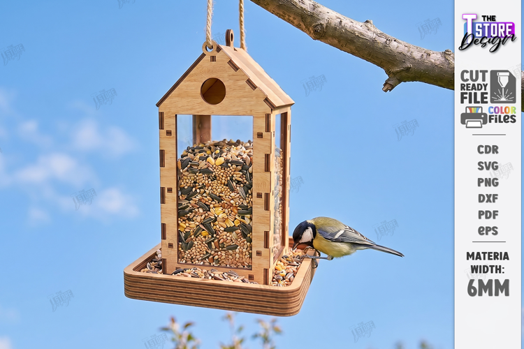 Bird Feeder Laser Cut | Hanging Birdfeeder Station | Garden
