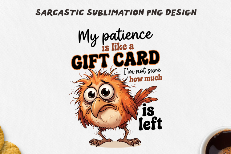 Funny Angry Bird PNG Sublimation Design