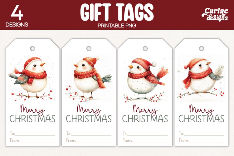 Christmas Gift Tags, Merry Christmas Printable Tags