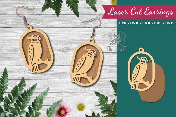 Bird Laser Cut Earrings example image 1