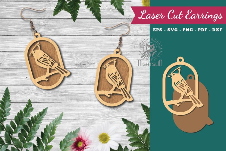 Bird Laser Cut Earrings