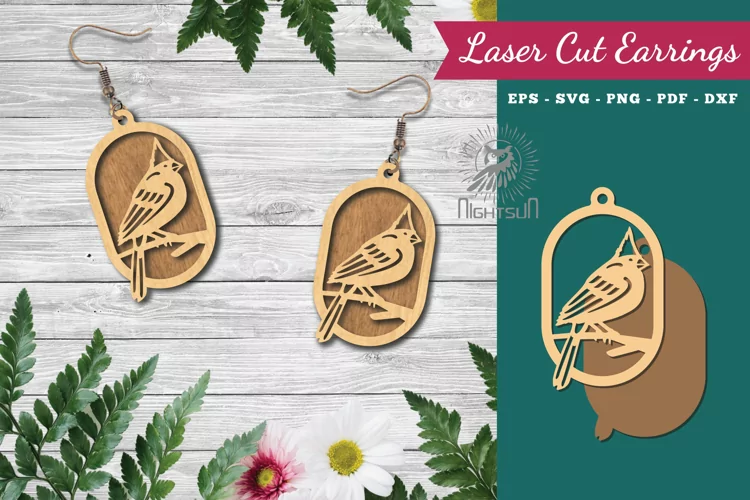 Bird Laser Cut Earrings