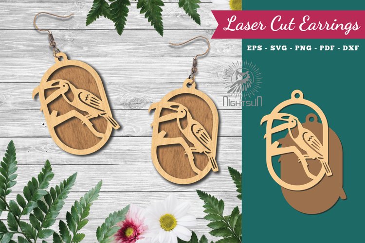 Bird Laser Cut Earrings