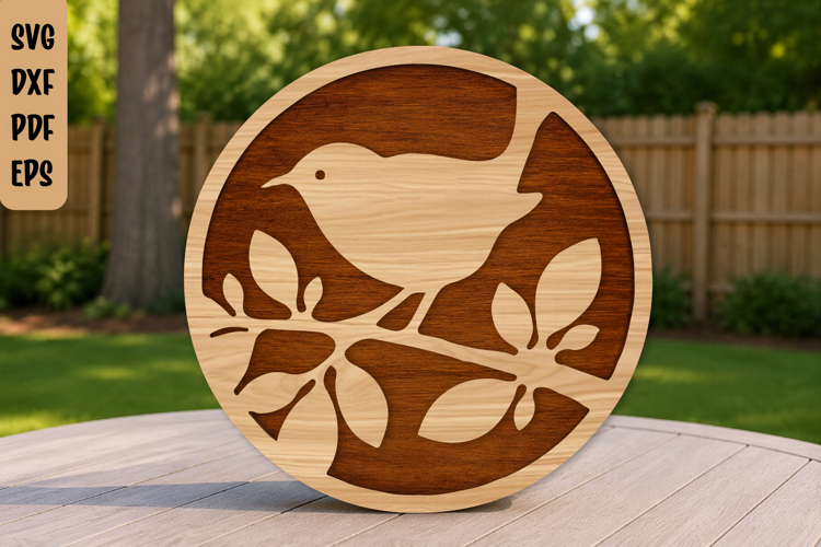 Bird Laser Cut SVG | Woodland Bird Wall Art