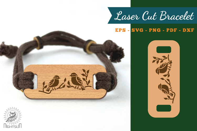 Bird Lasercut Bracelet