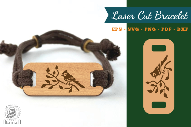 Bird Lasercut Bracelet