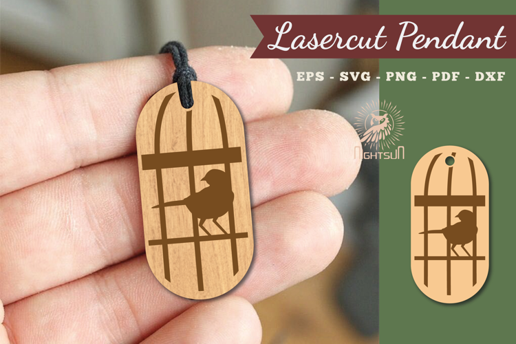 Bird Lasercut Pendant