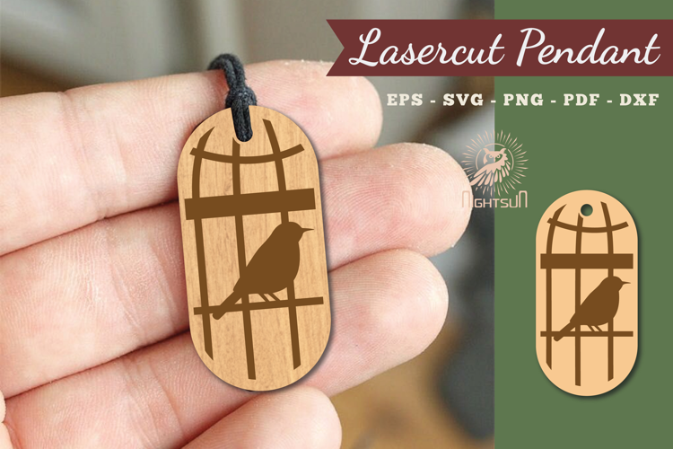Bird Lasercut Pendant