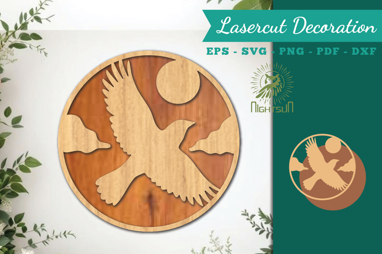 Bird Lasercut Wall Decor SVG