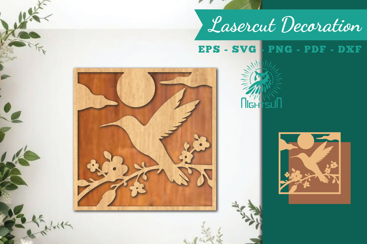 Bird Lasercut Wall Decor SVG