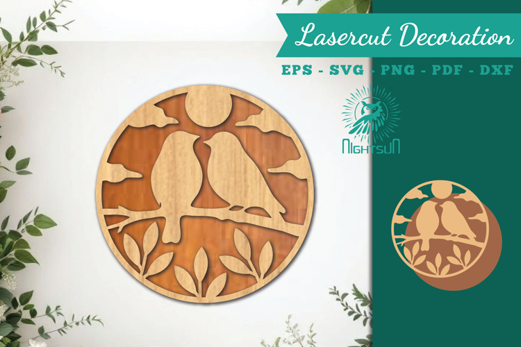 Bird Lasercut Wall Decor SVG