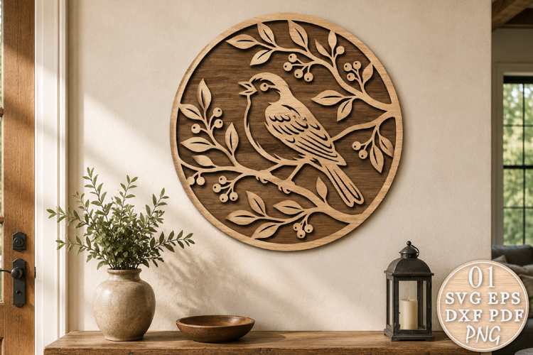 Bird on Branch SVGs Image 4
