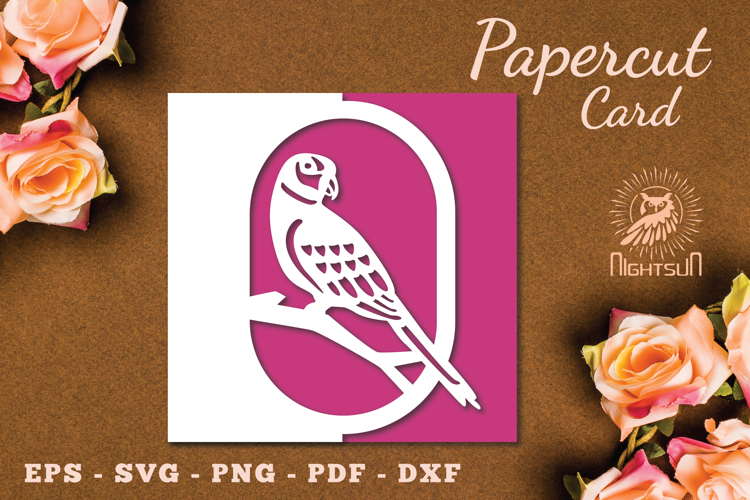 Bird Papercut Card SVG