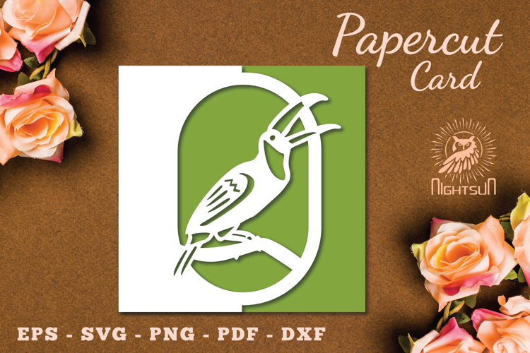 Bird Papercut Card SVG