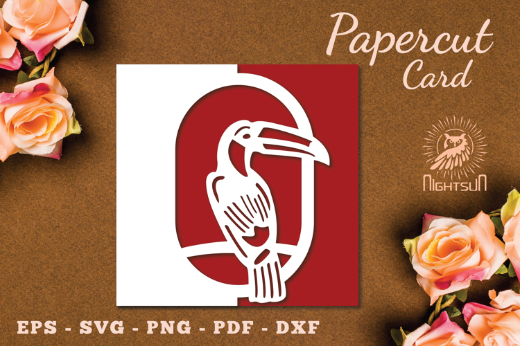 Bird Papercut Card SVG