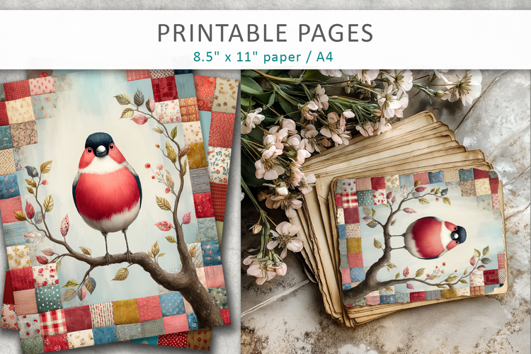 bird themed scrapbook printables