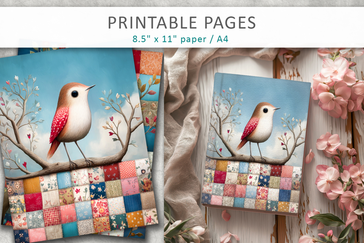 printable bird poster vintage style