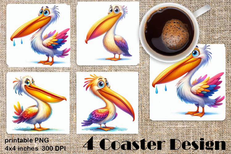 Cute bird Coaster Sublimation | Bird Square Coaster