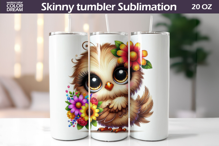 Bird Floral Tumbler | Cute Bird Flowers Tumbler