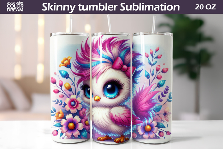 Bird Floral Tumbler | Cute Bird Flowers Tumbler