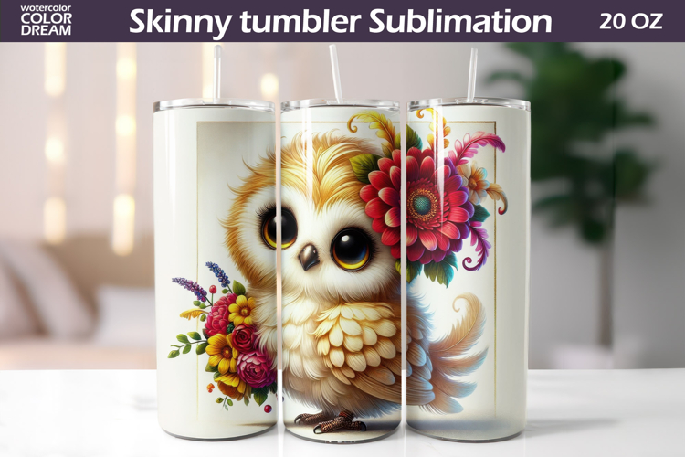 Bird Floral Tumbler | Cute Bird Flowers Tumbler