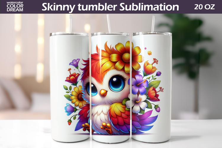 Bird Floral Tumbler | Cute Bird Flowers Tumbler