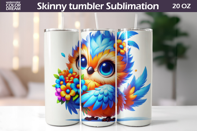 Bird Floral Tumbler | Cute Bird Flowers Tumbler