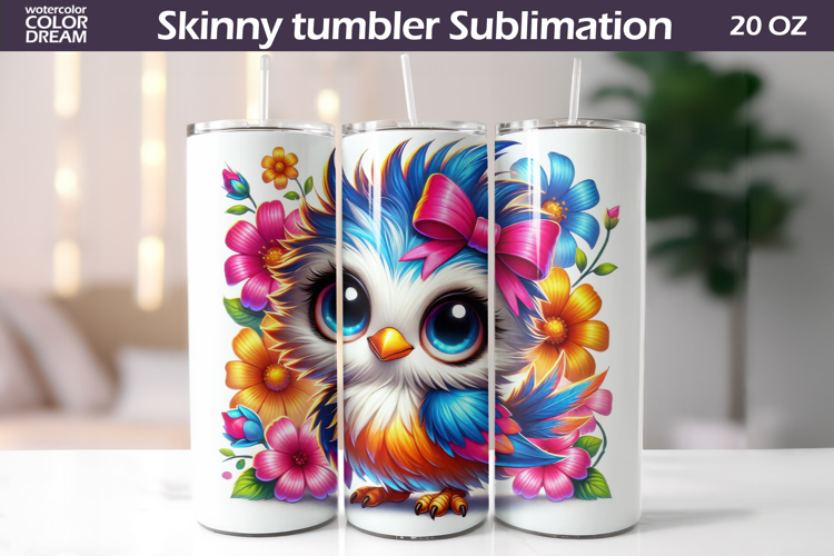 Bird Floral Tumbler | Cute Bird Flowers Tumbler