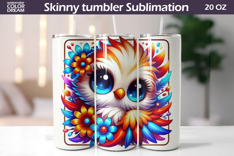 Bird Floral Tumbler | Cute Bird Flowers Tumbler