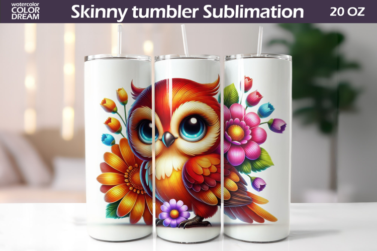 Bird Floral Tumbler | Cute Bird Flowers Tumbler