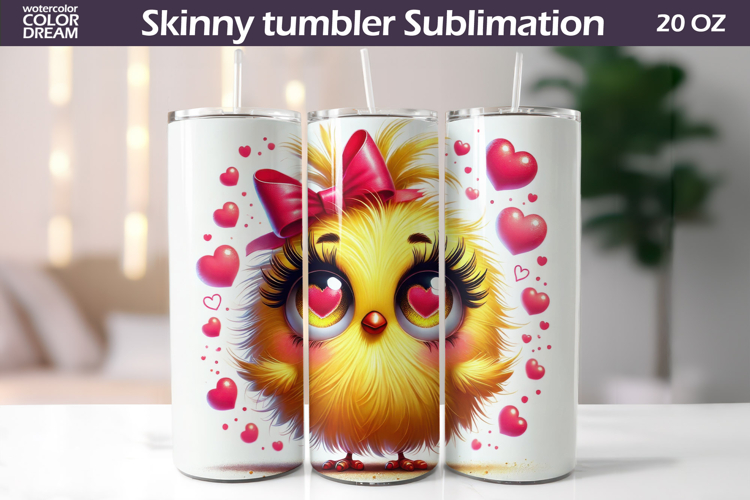 Bird Heart Tumbler | Cute Bird Valentine Tumbler