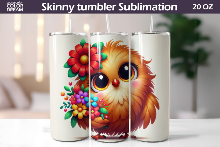 Bird Floral Tumbler | Cute Bird Flowers Tumbler