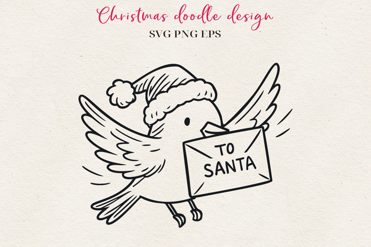 Hand-Drawn Christmas Character | Festive Ink Art SVG PNG EPS