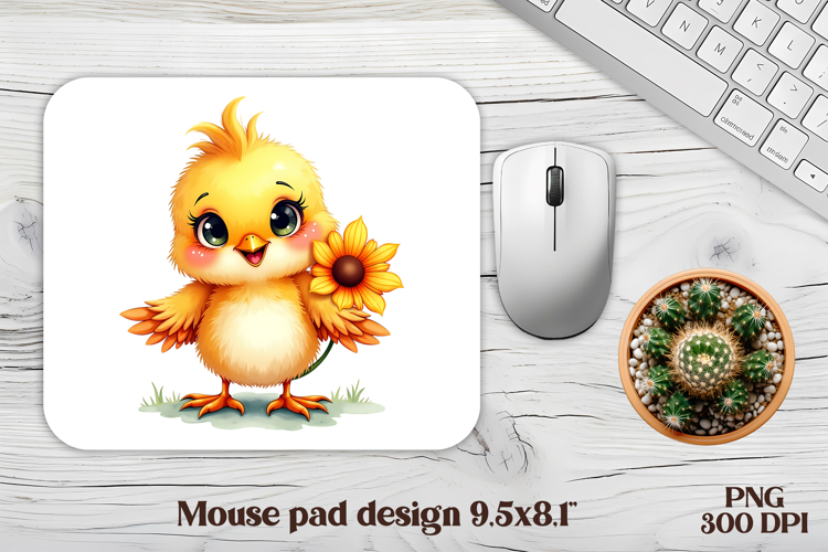 Cute funny bird mouse pad | Animal mouse pad | Mouse mat PNG