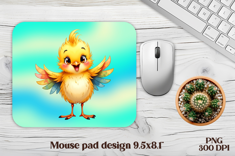 Cute funny bird mouse pad | Animal mouse pad | Mouse mat PNG