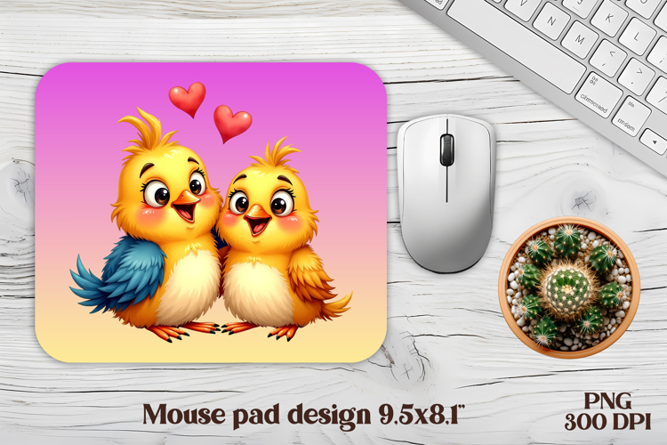 Cute funny bird mouse pad | Animal mouse pad | Mouse mat PNG